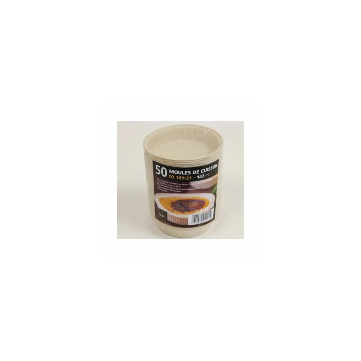 Moule de cuisson rond papier 10,9 x 2,1 cm - par 50