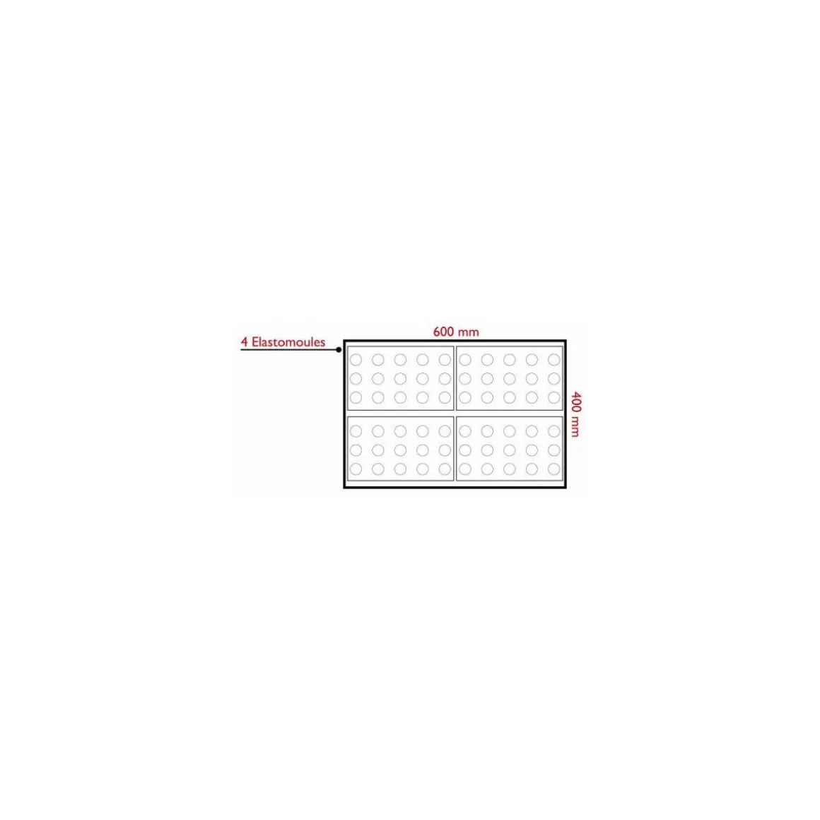 Moule 9 madeleines Moul'flex 30 x 17,6 cm