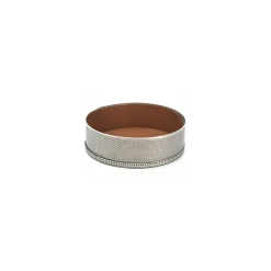 Moule à manqué perforé inox et feuille de cuisson ø 24 cm