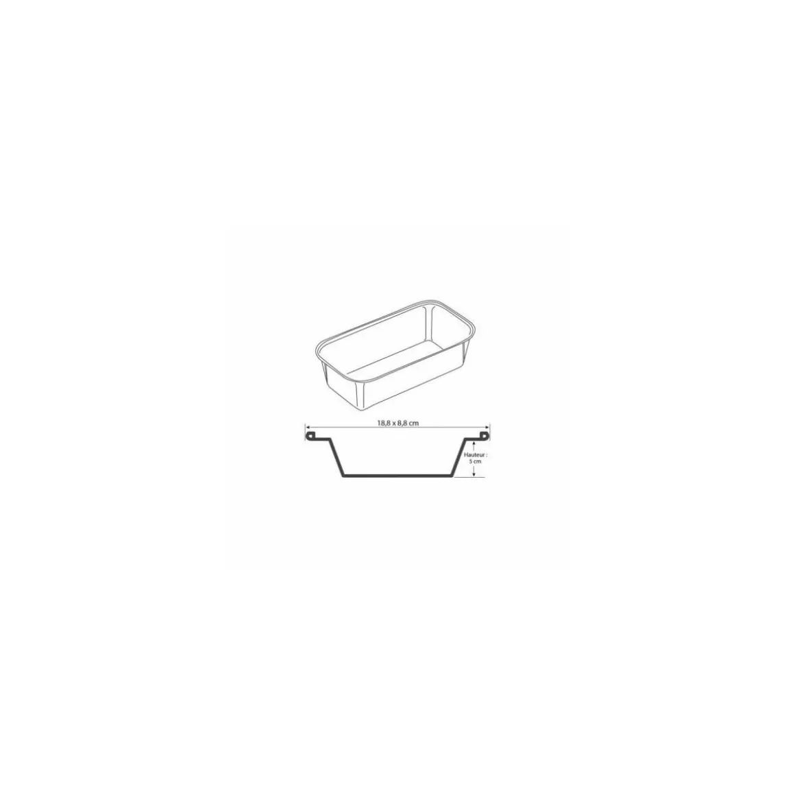 Moule rectangulaire aluminium MO 600 60 cl - par 100