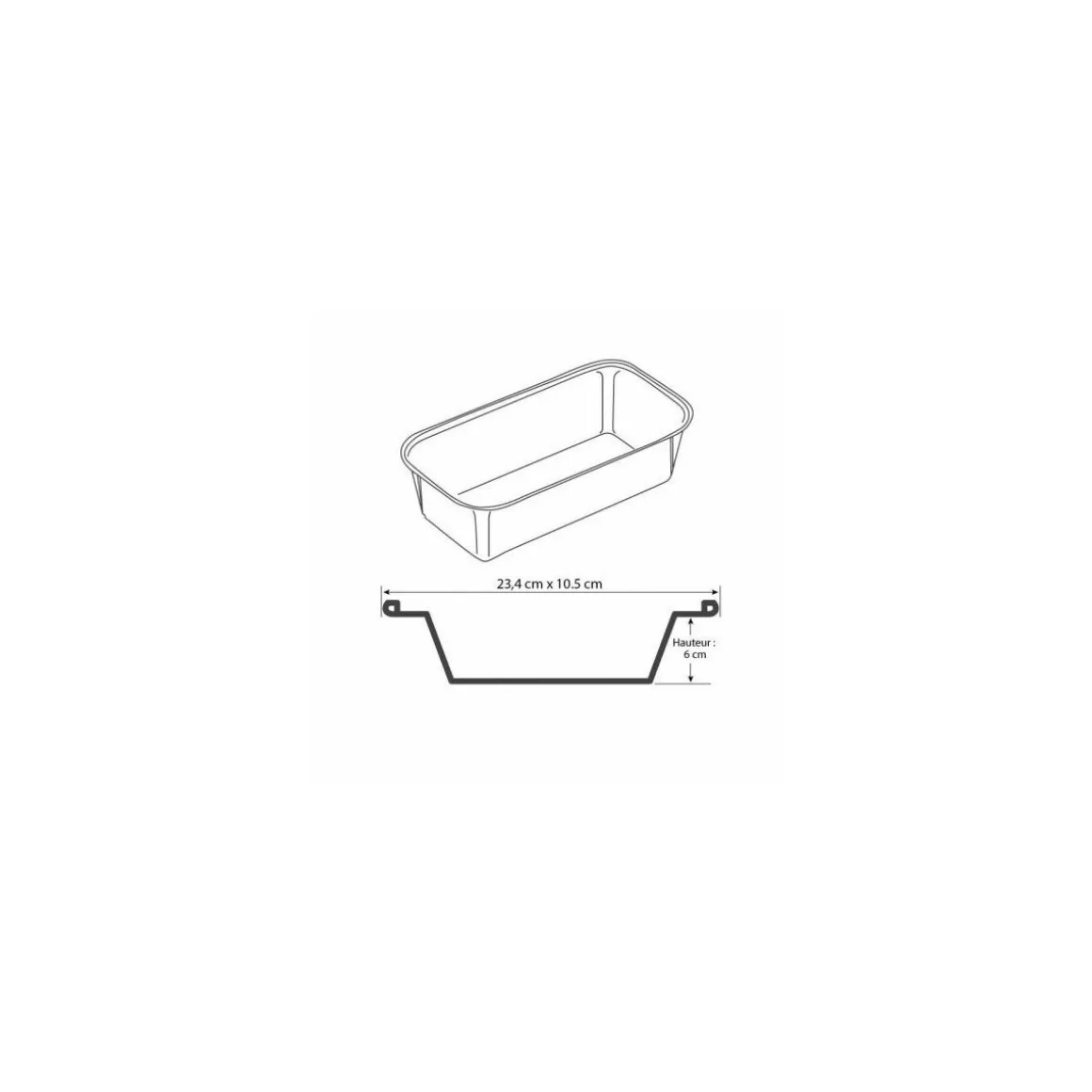 Moule rectangulaire aluminium MO 1100 110 cl - par 100