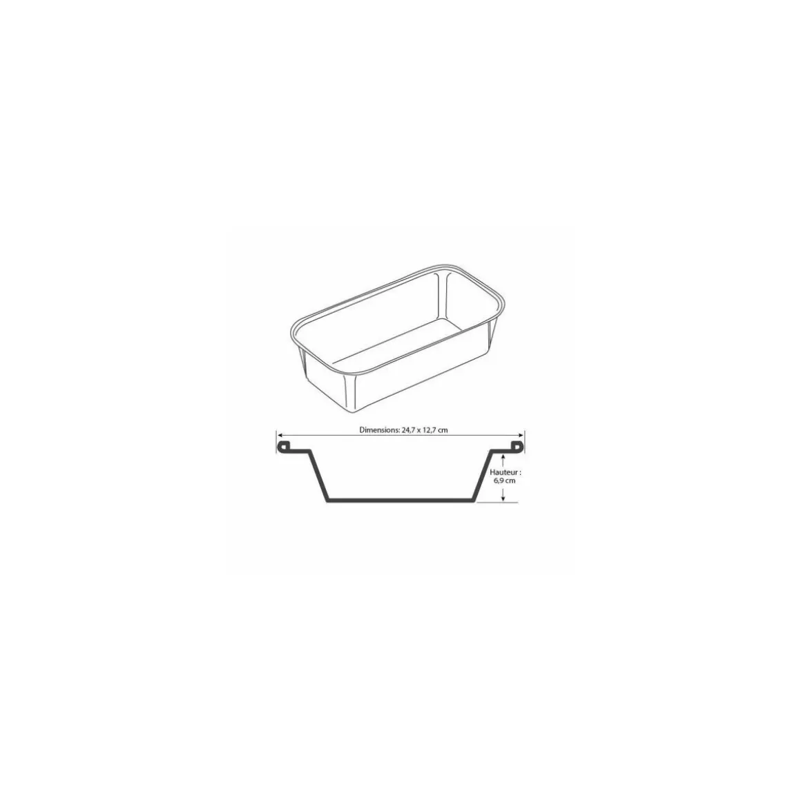 Moule rectangulaire aluminium MO 1600 160 cl - par 100