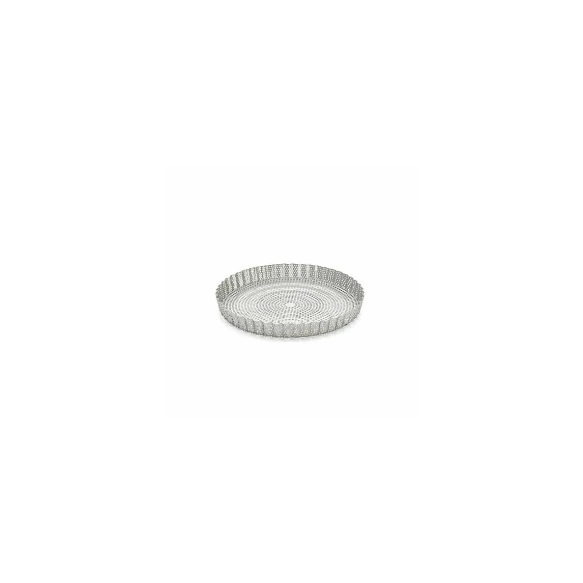Moule à tarte inox perforé et feuille de cuisson Ø 24 cm