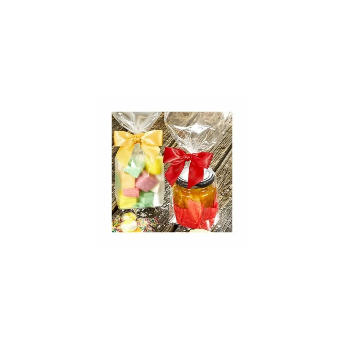 Noeud satin citron - par 100