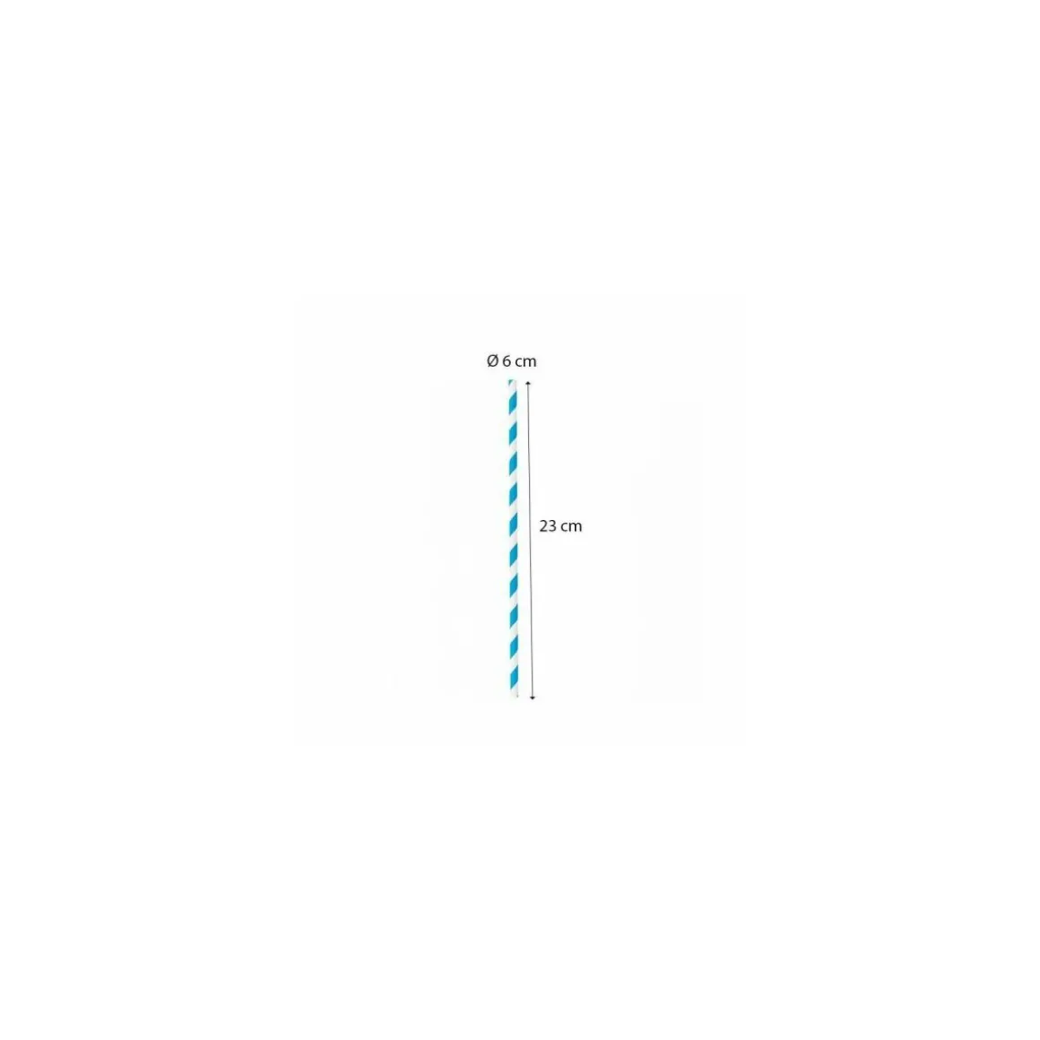 Paille papier flexible assortie Ø 0,6 x 23 cm - par 250