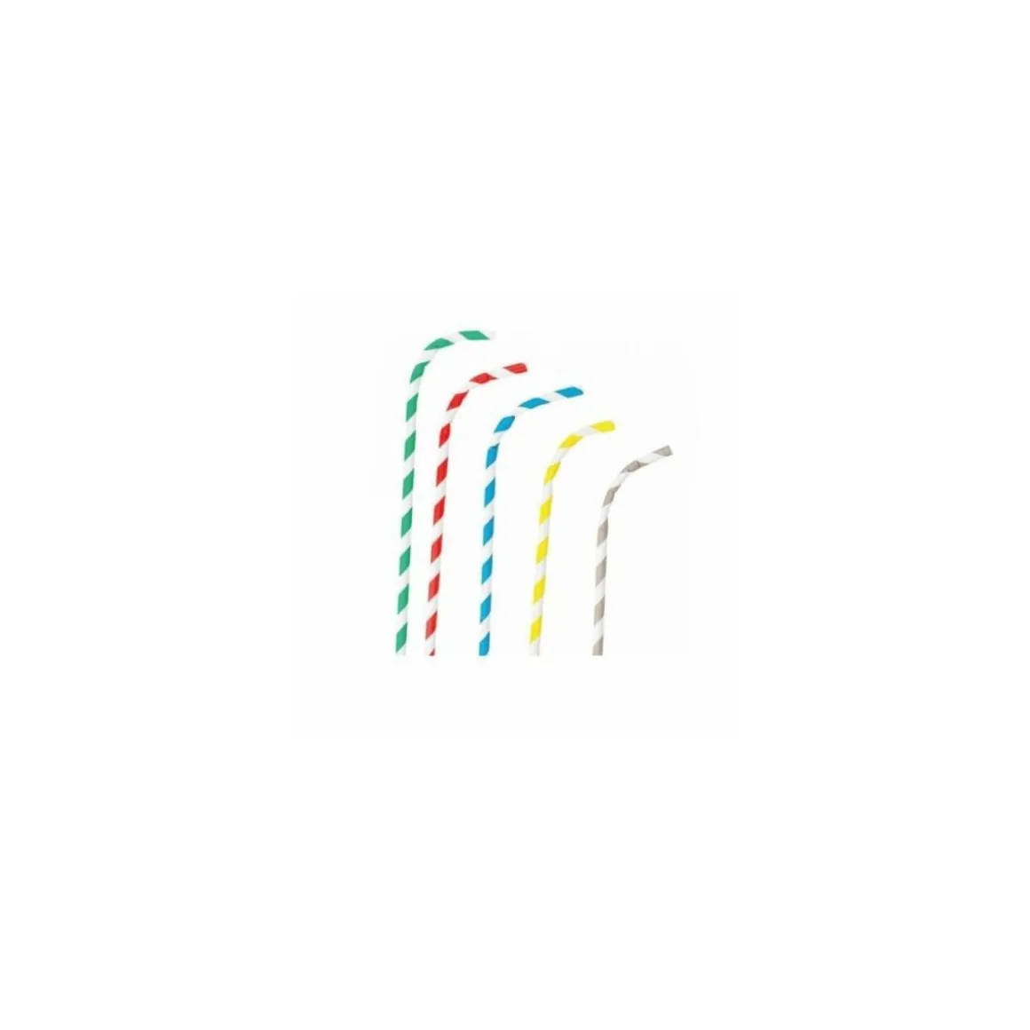 Paille papier flexible assortie Ø 0,6 x 23 cm - par 250