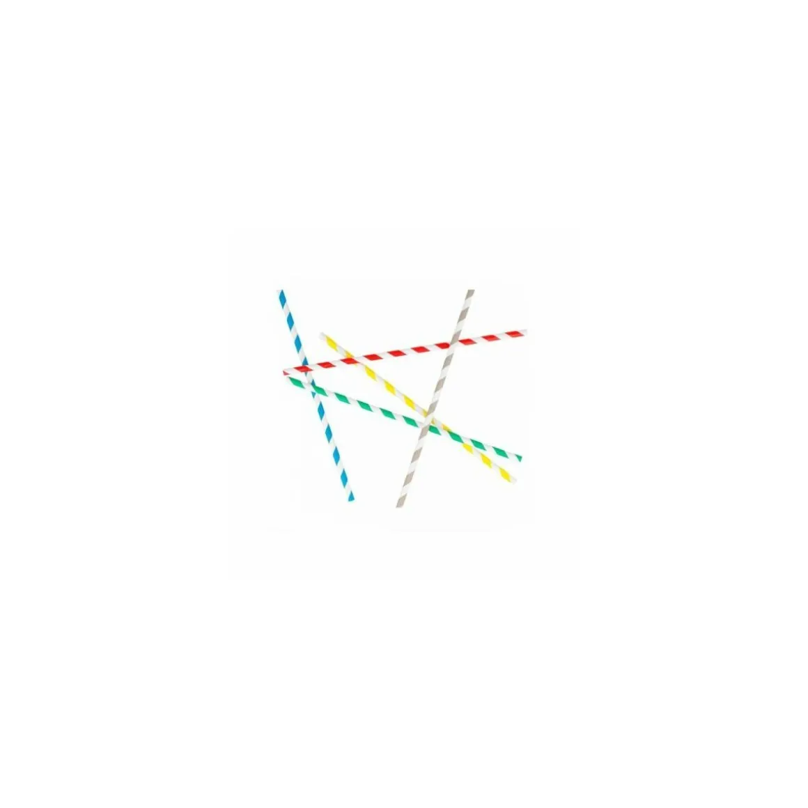 Paille papier flexible assortie Ø 0,6 x 23 cm - par 250