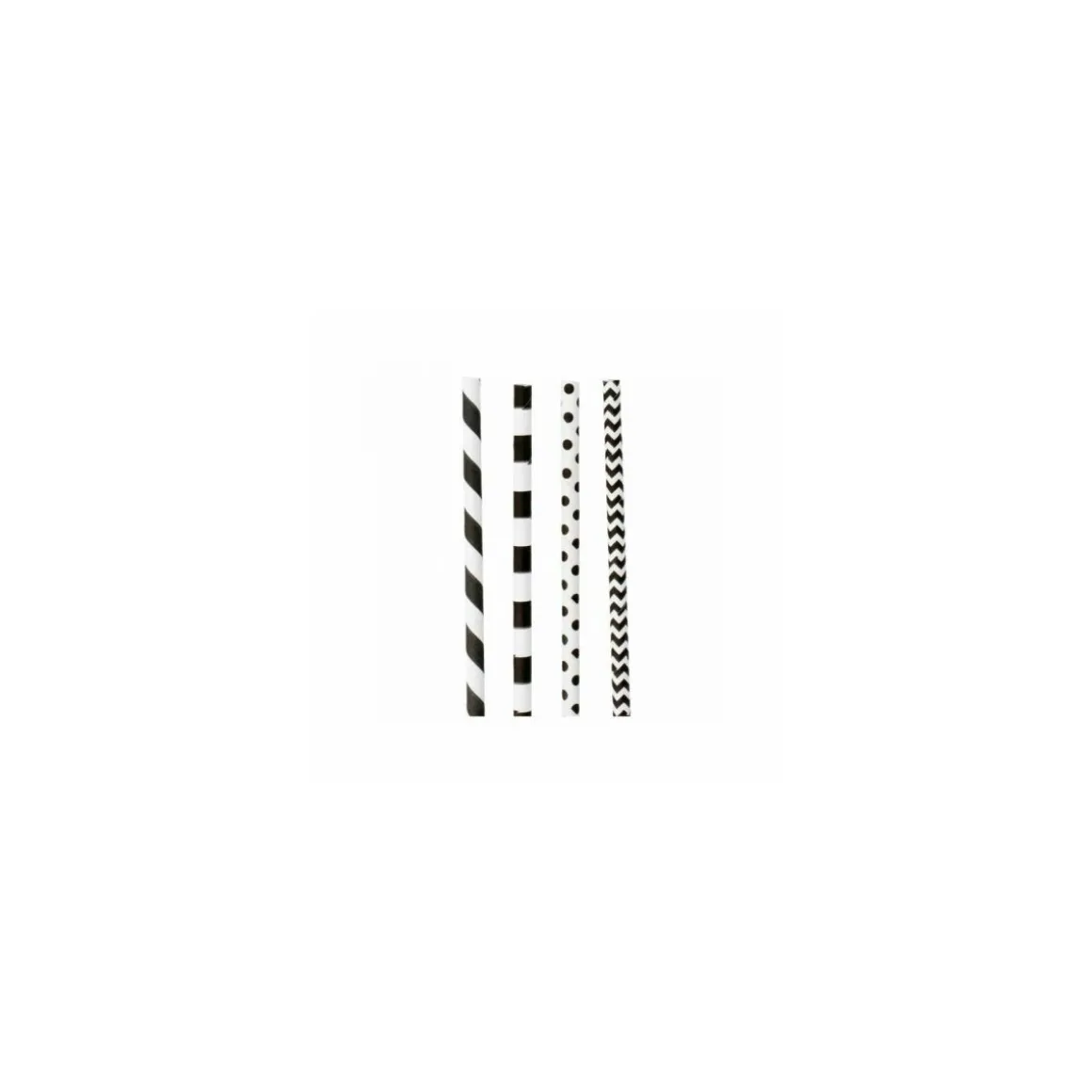 Paille papier franges et pois - par 200