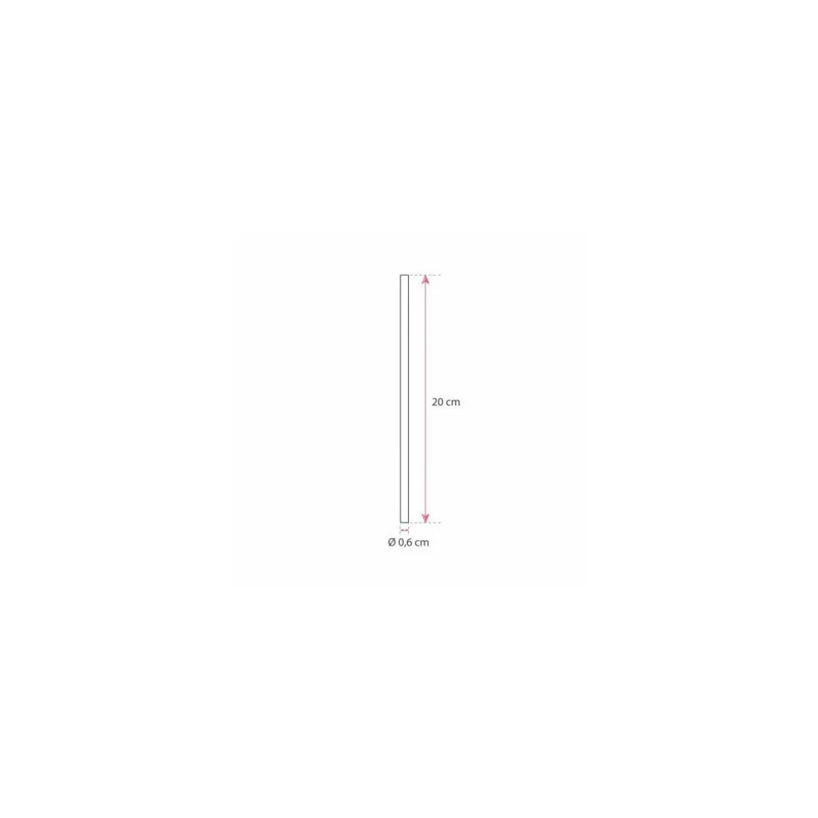 Paille papier noire Ø 0,6 x 20 cm - par 250