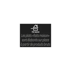 Pancarte explicative "les plats fait maison" 20x15cm