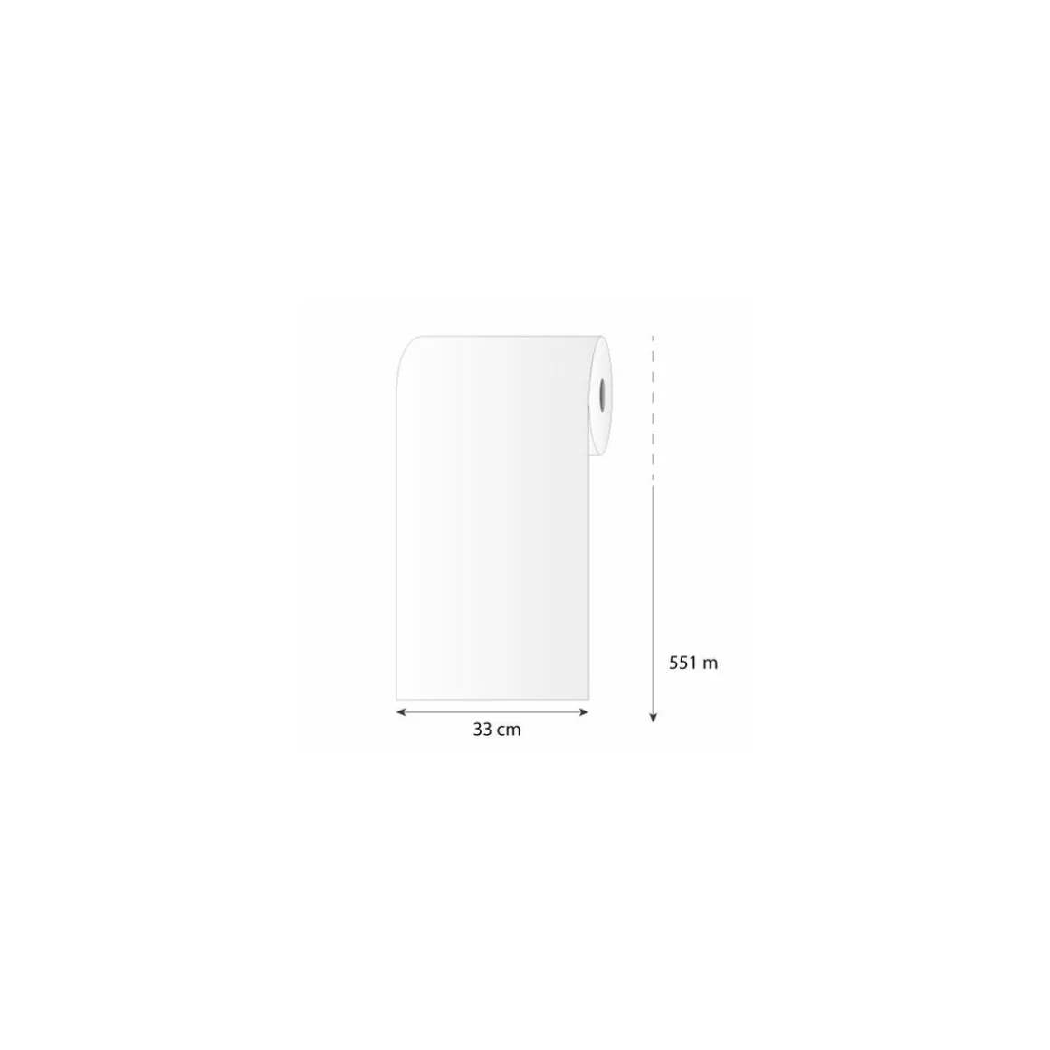 Papier paraffiné 1 face blanc 55 g/m² bobine 35 cm x 460 m - par 10 kg