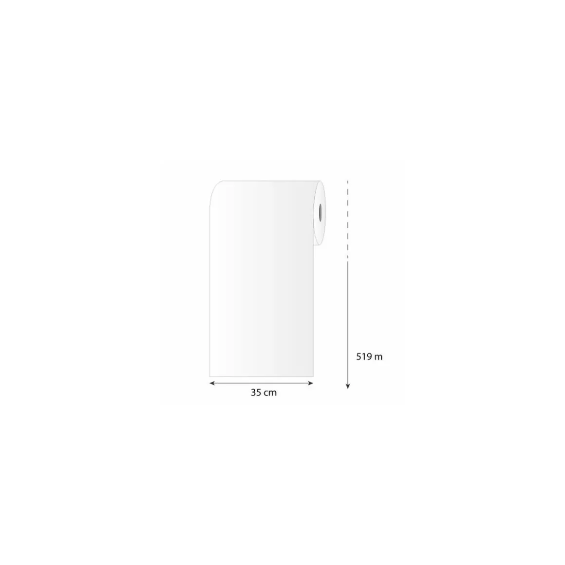 Papier paraffiné 1 face "Origine France" 50 g/m² bobine 35 cm x 519 m - par 10 kg