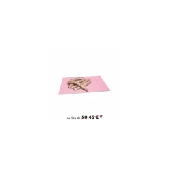 Papier paraffiné 1 face rose 50 g/m² feuilles 66 x 50 cm - par 10 kg