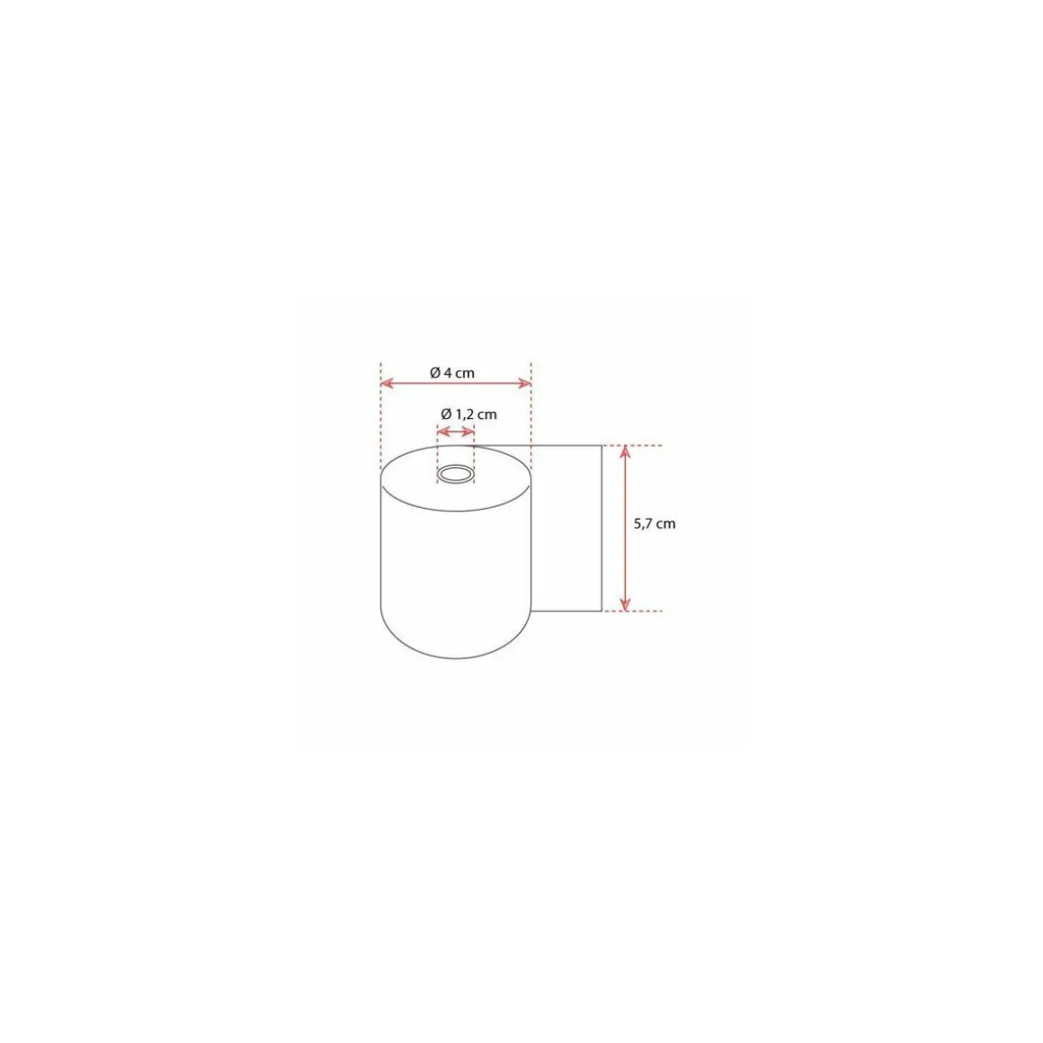 Papier thermique carte bancaire 5,7 x 4 x 1,2 cm - par 10
