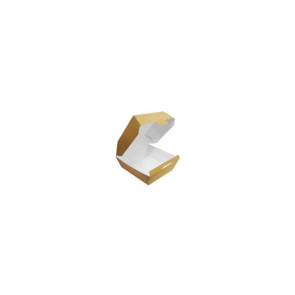 Petite boîte hamburger kraft brun 9,8 x 9,8 x 7 cm - par 450