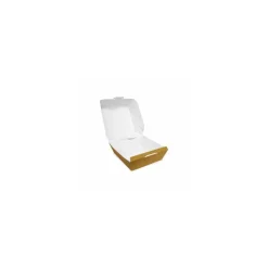 Petite boîte hamburger kraft brun 9,8 x 9,8 x 7 cm - par 450