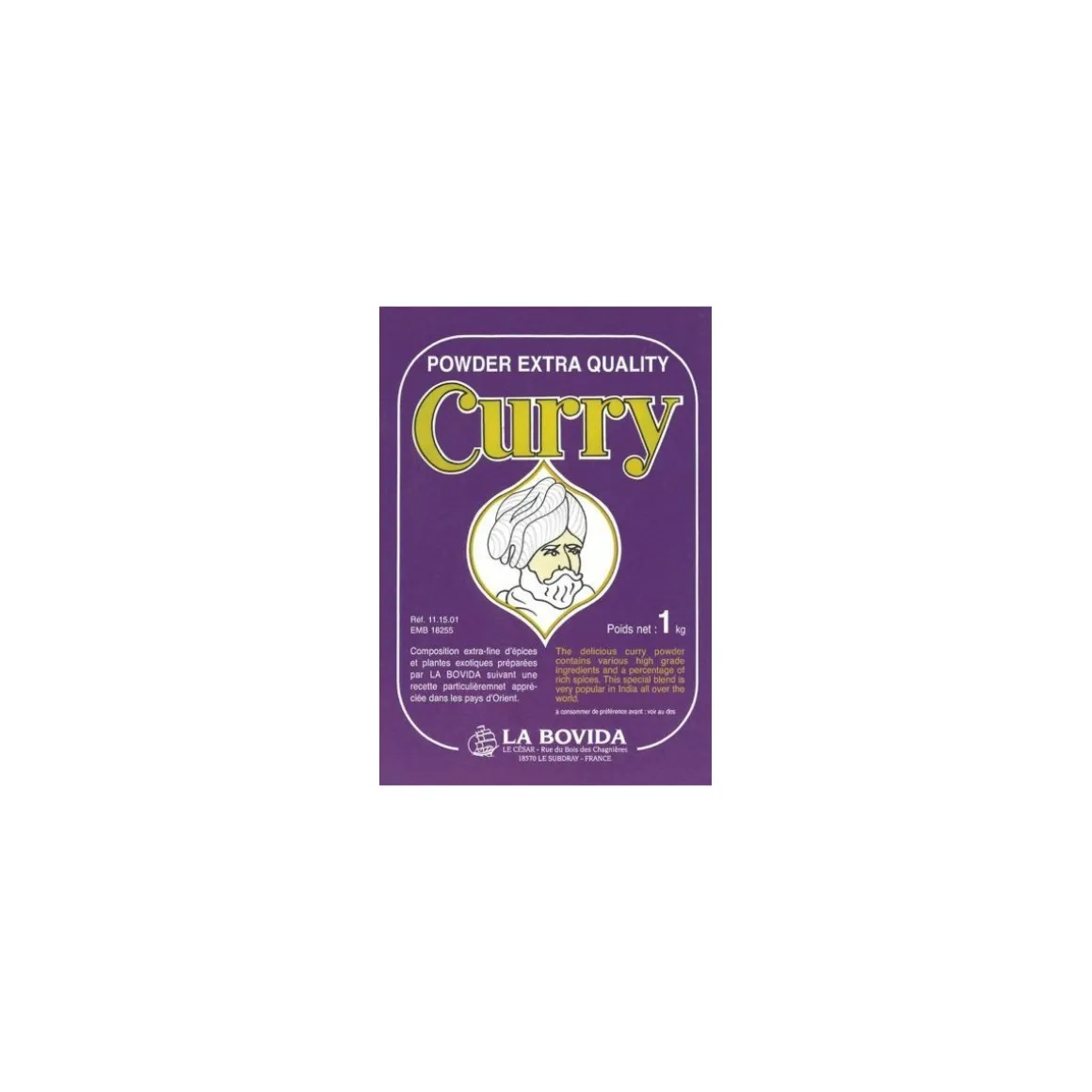 Épices curry BOVIDA - par 5 kg