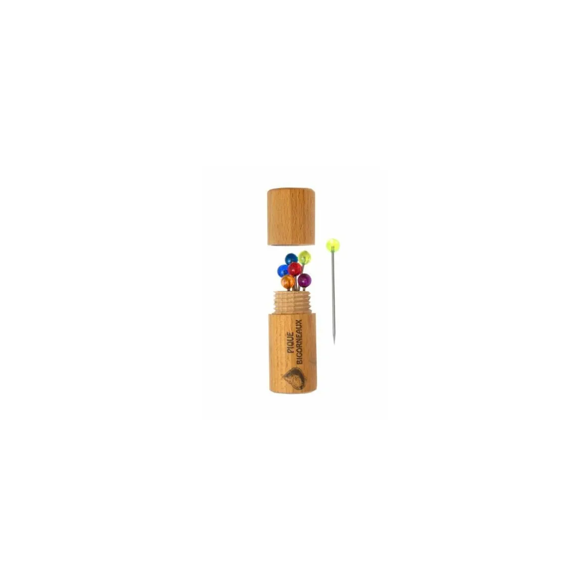 Piques bigorneaux couleur avec fourreau bois - par 6