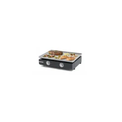 Plancha électrique Pro inox 2 zones