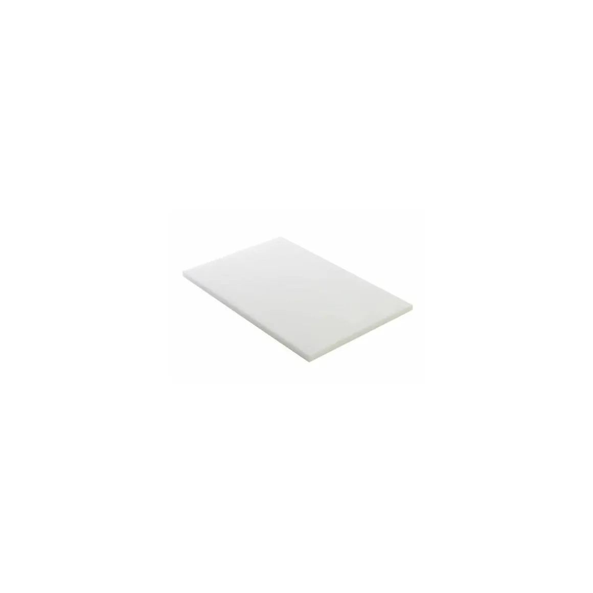 Planche de découpe PEHD blanche 100 x 60 x 2,5 cm