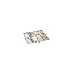 Plat angles arrondis inox 44 x 27 x 2 cm