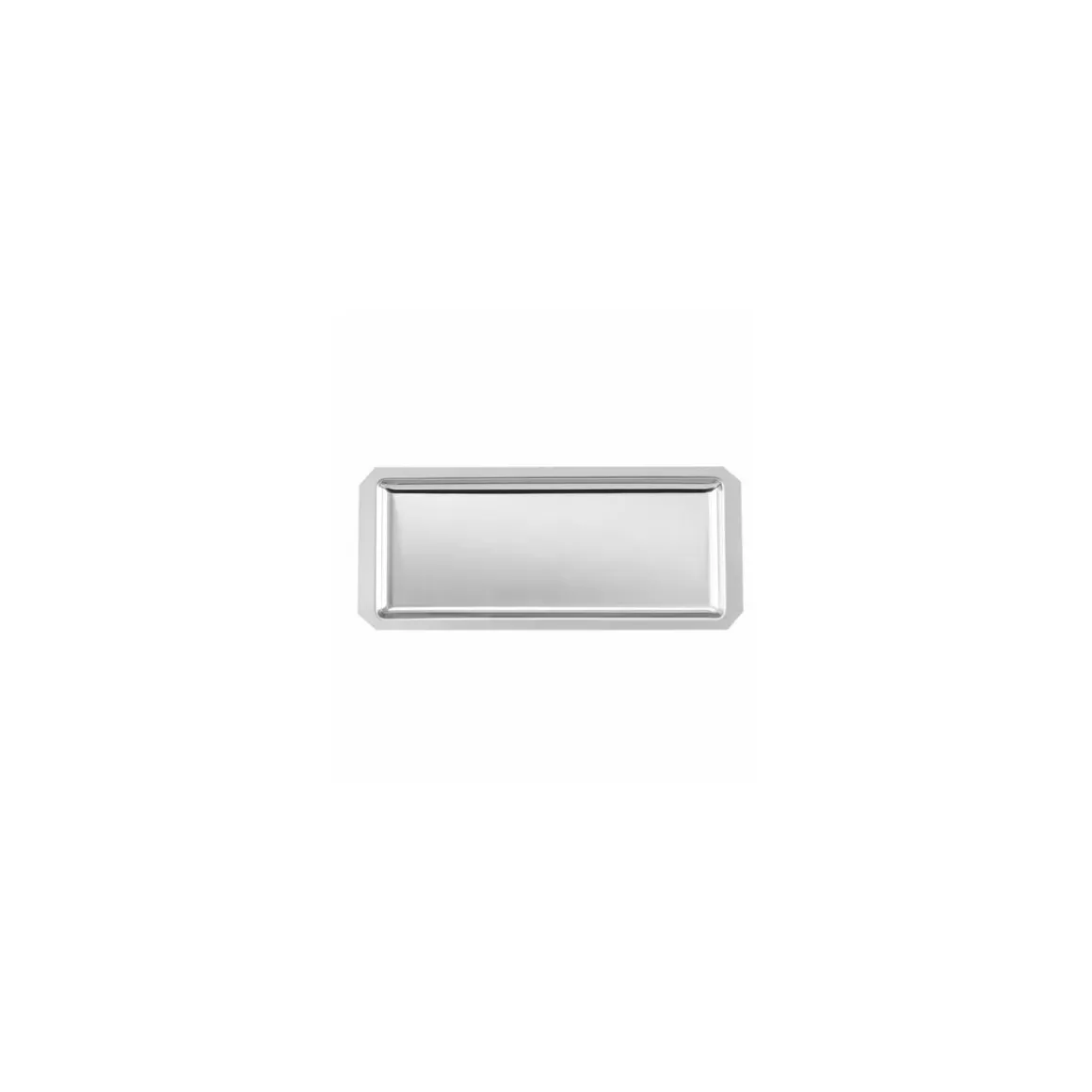 Plat angles coupés inox 42 x 18 x 1,5 cm