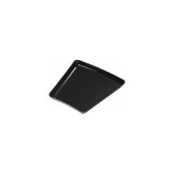 Plat arrondi ABS noir 24 x 17 x 2 cm