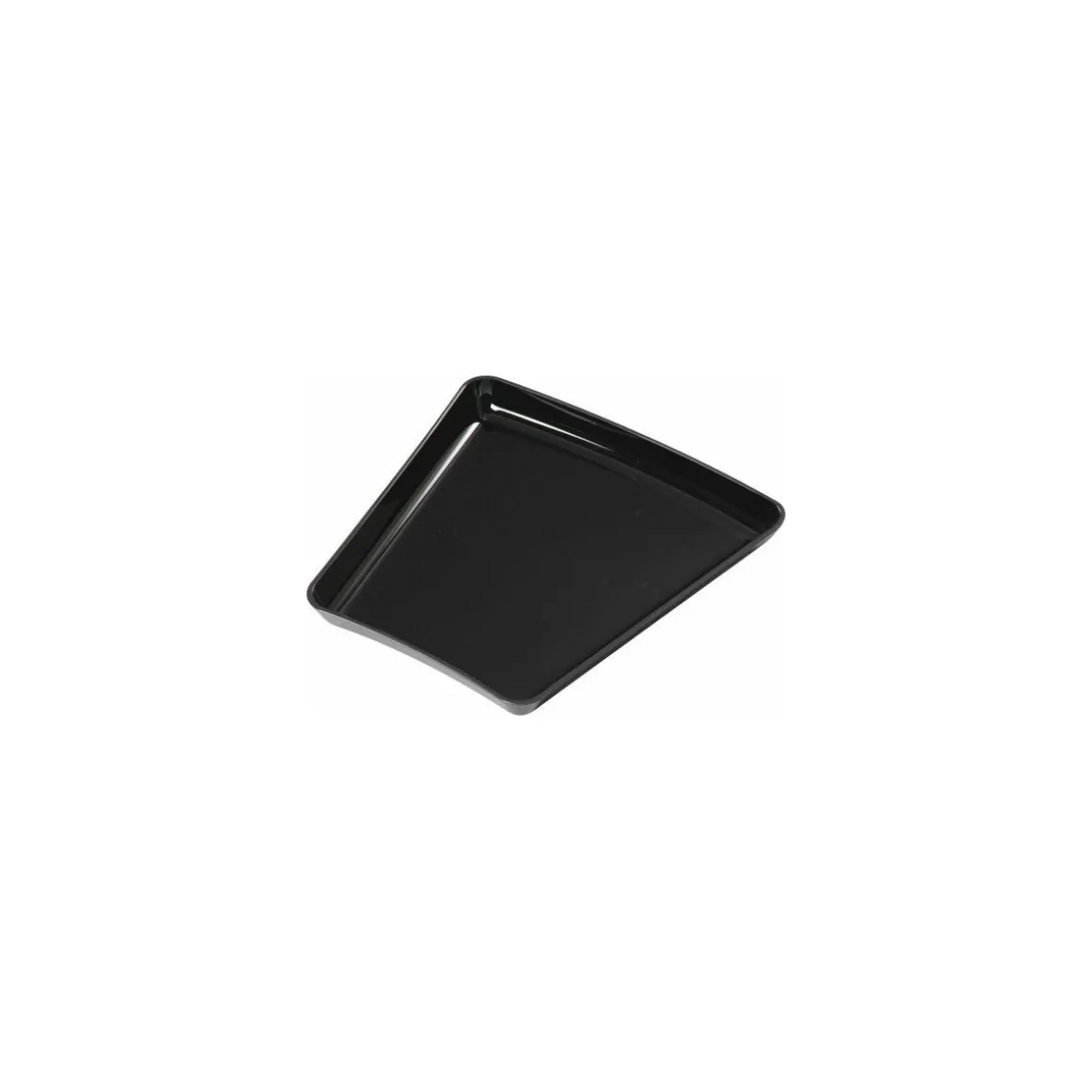 Plat arrondi ABS noir 24 x 17 x 2 cm