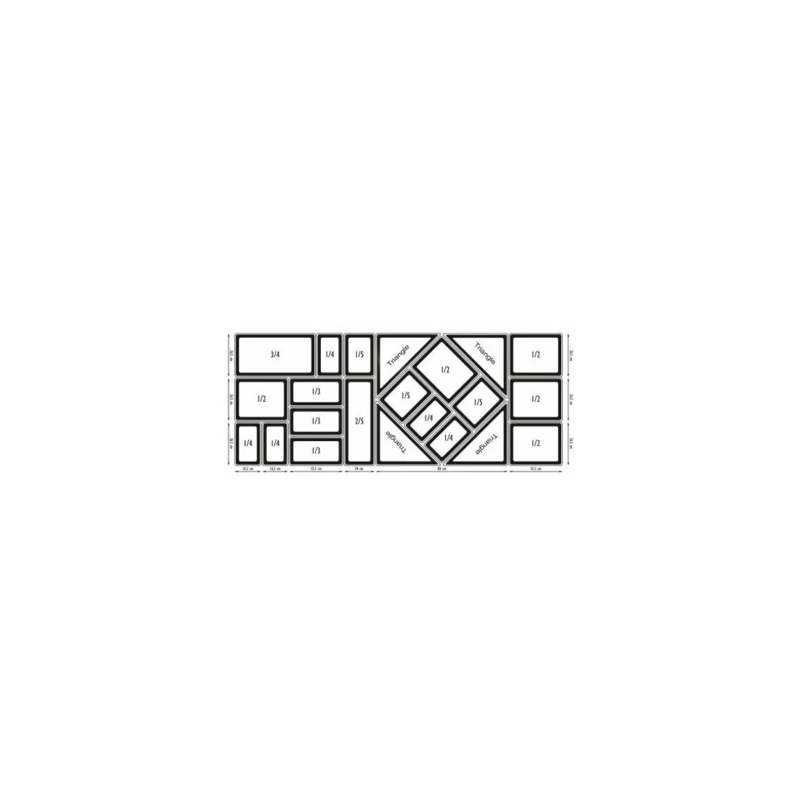 Plat de présentation plexiglass rectangulaire noir 42 x 28 x 5 cm