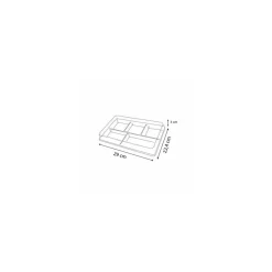 Plateau blanc 5 compartiments polystyrène 29 x 22,4 x 3 cm - par 200