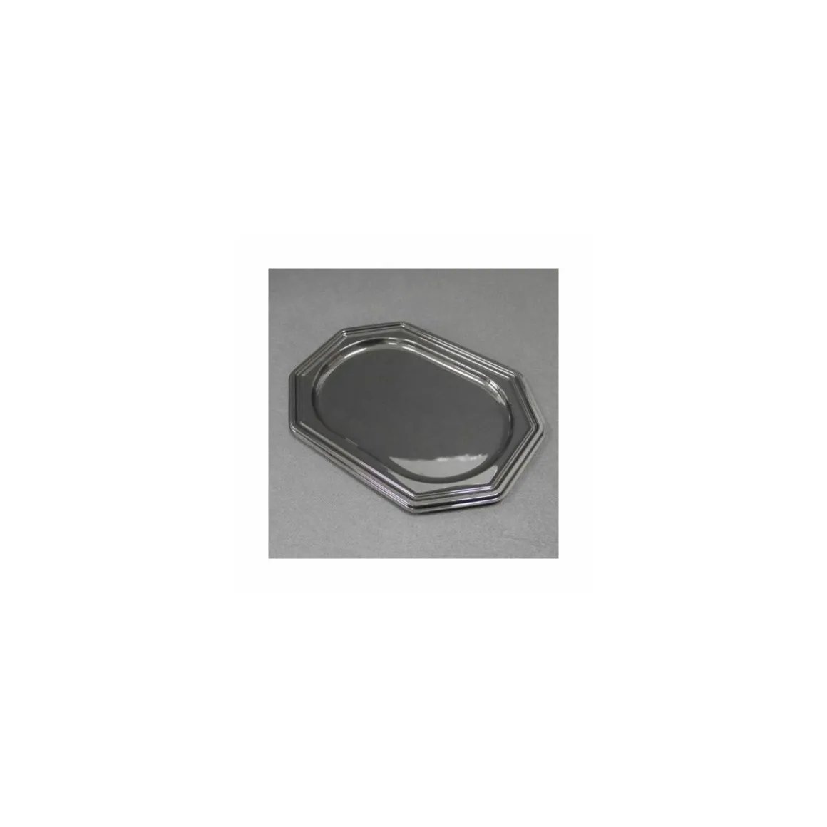Plateau octogonal PET noir 350 x 250 mm - par 50