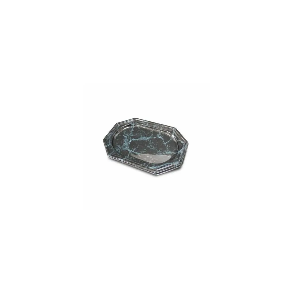 Plateau octogonal ps marbre noir 46 x 30 cm - par 50