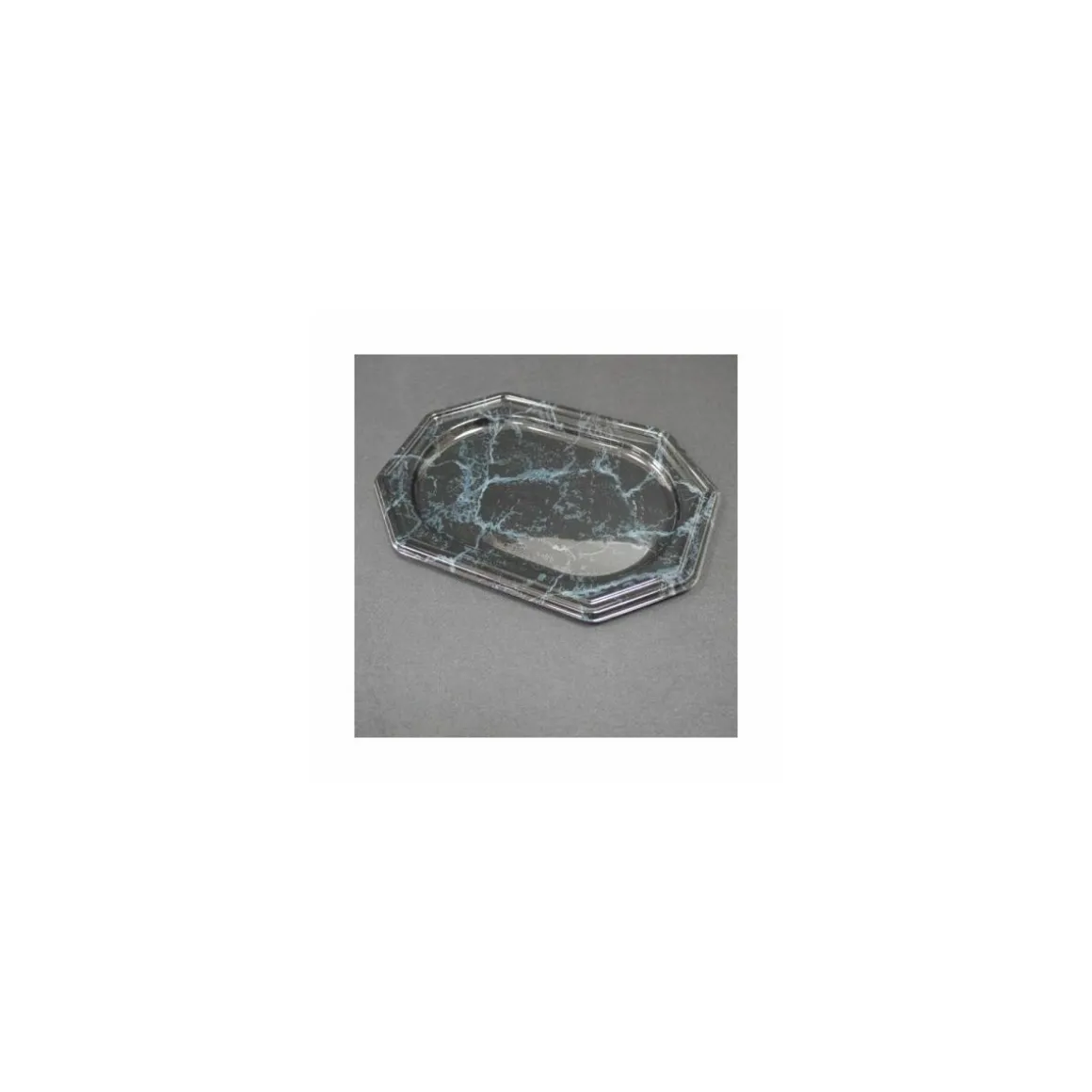 Plateau octogonal ps marbre noir 46 x 30 cm - par 50