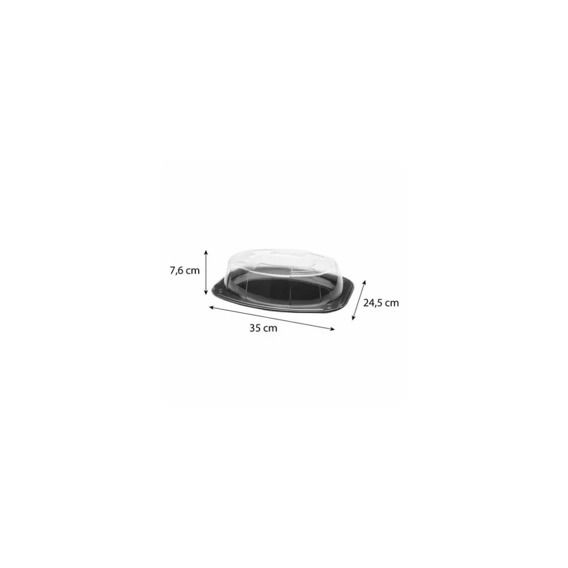 Plateau ovale et couvercle 350 x 245 mm - par 50