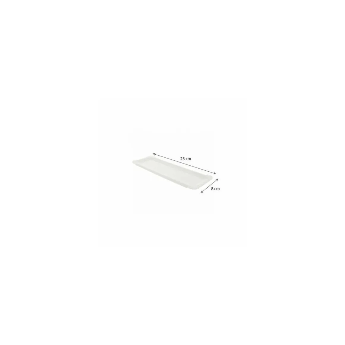 Plateau ravier carton blanc format "hot-dog" 23 x 8 cm - par 250