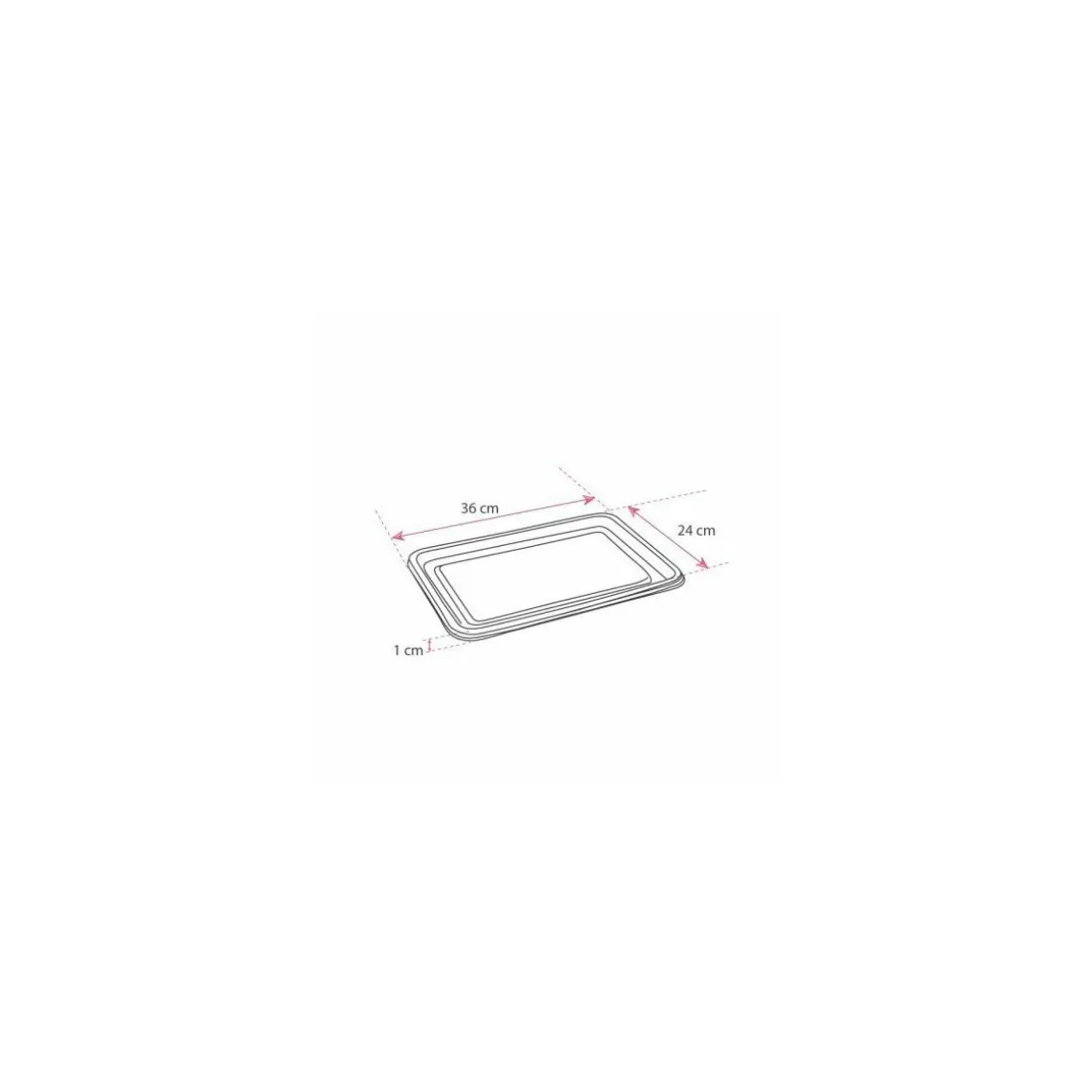 Plateau rectangulaire 35 x 24 noir - par 50