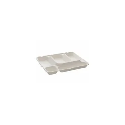 Plateau repas bagasse 5 compartiments - par 50