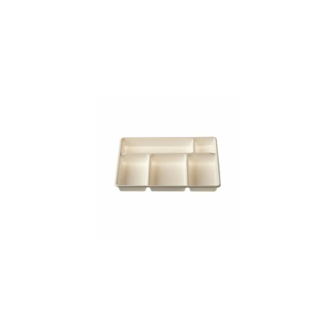 Plateau repas 5 compartiments PLA 29 x 22,4 x 3 cm - par 50