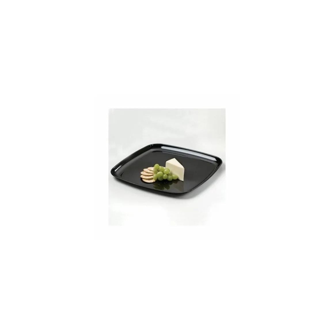 Plateau traiteur carré noir 27 x 27 cm - par 5