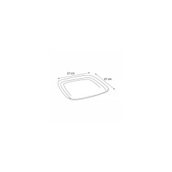 Plateau traiteur carré noir 27 x 27 cm - par 5
