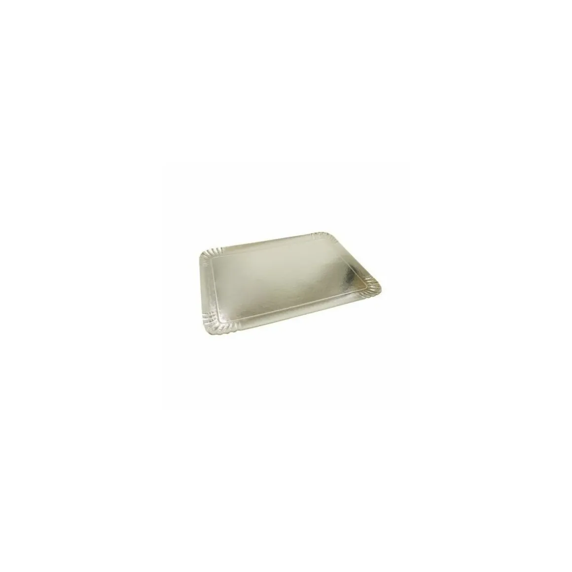 Plateau traiteur carton classique argent 25 x 34 cm - par 25