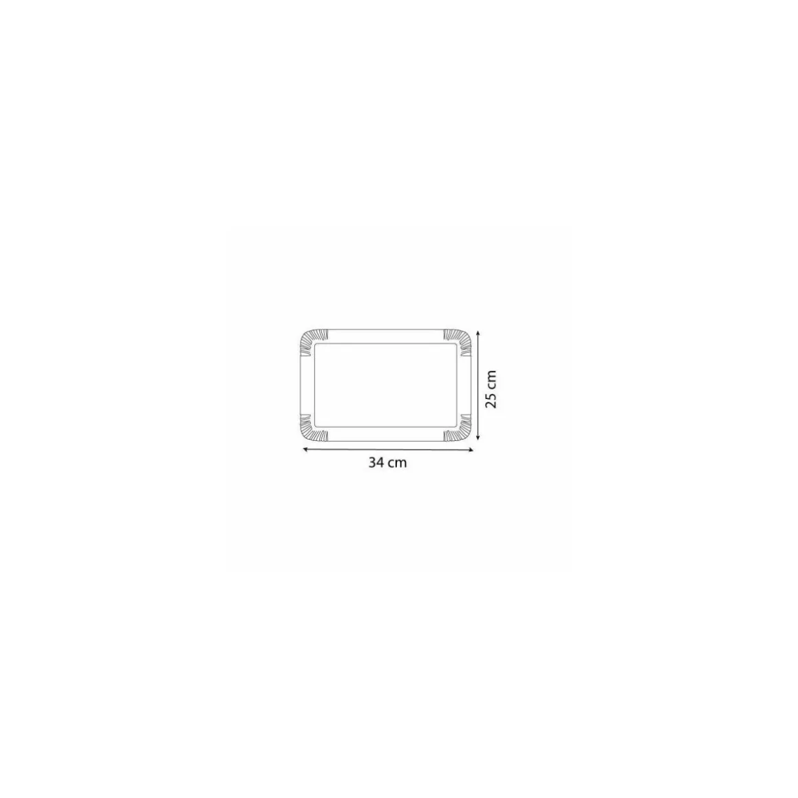 Plateau traiteur carton noir 25 x 34 cm - par 25