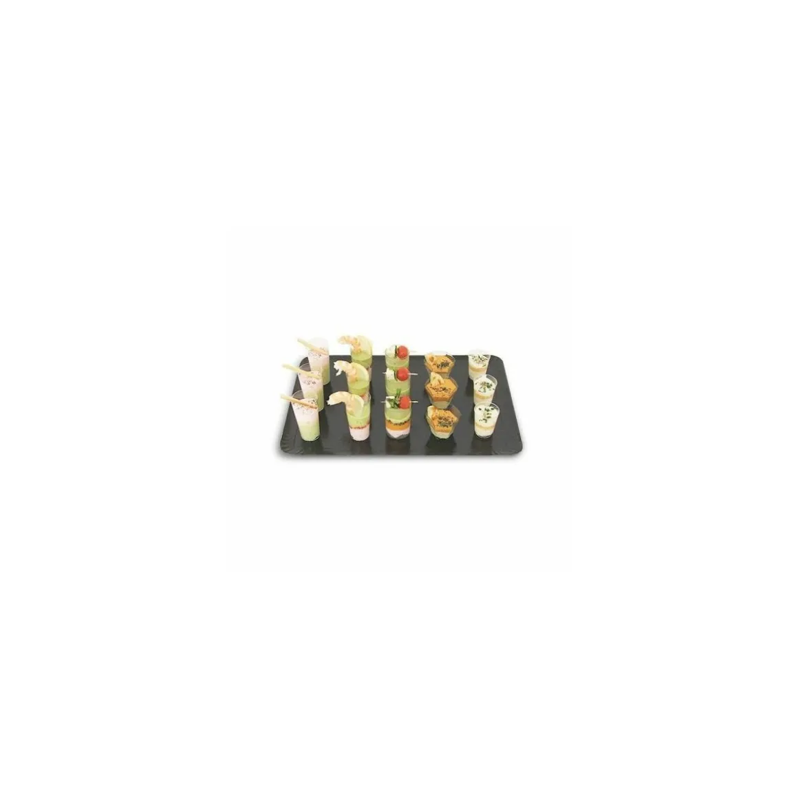 Plateau traiteur carton noir 25 x 34 cm - par 25