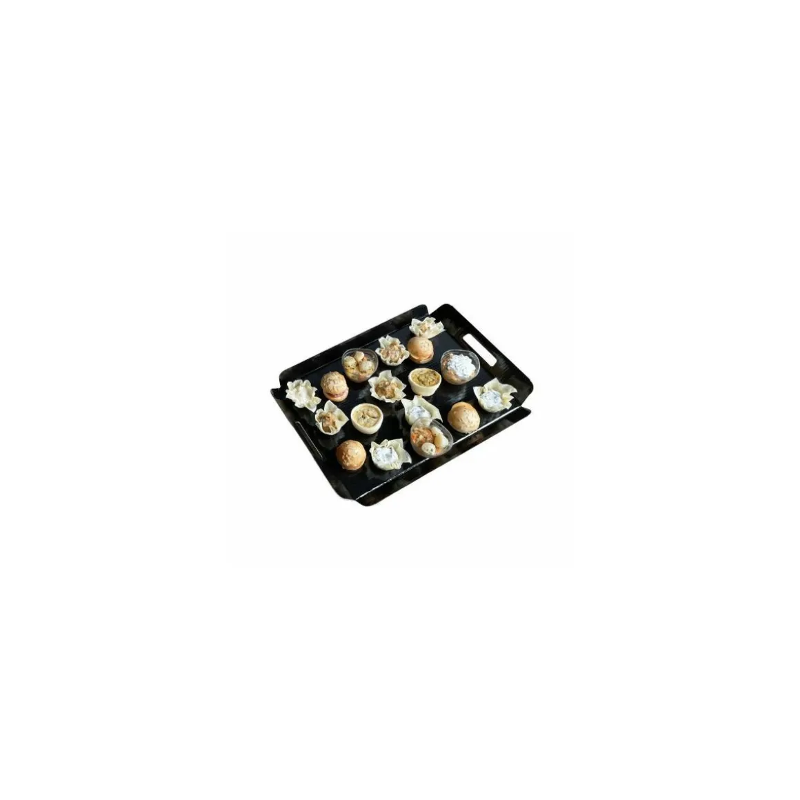 Plateau traiteur carton noir 28 x 19 cm - par 50