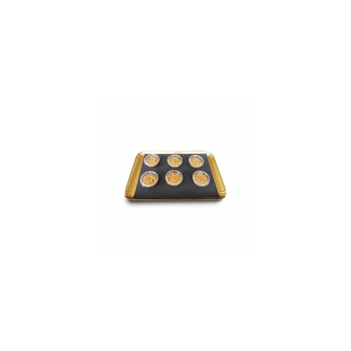 Plateau traiteur carton or 25 x 34 cm - par 25