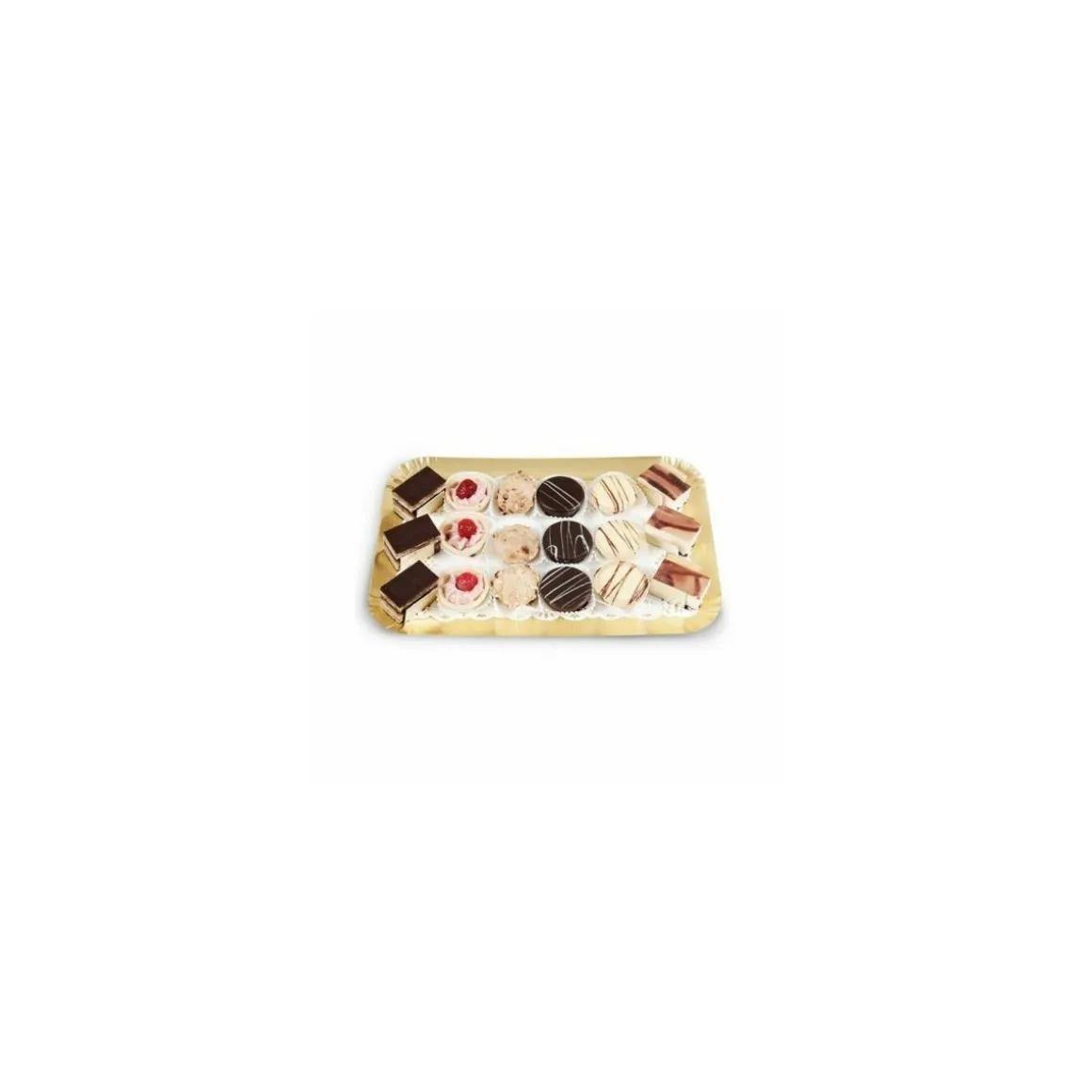 Plateau traiteur carton or 25 x 34 cm - par 25