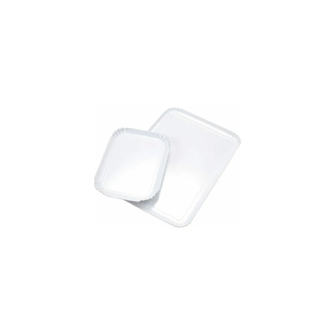 Plateau traiteur en carton 1 face blanc perle 42 x 28 cm - par 25