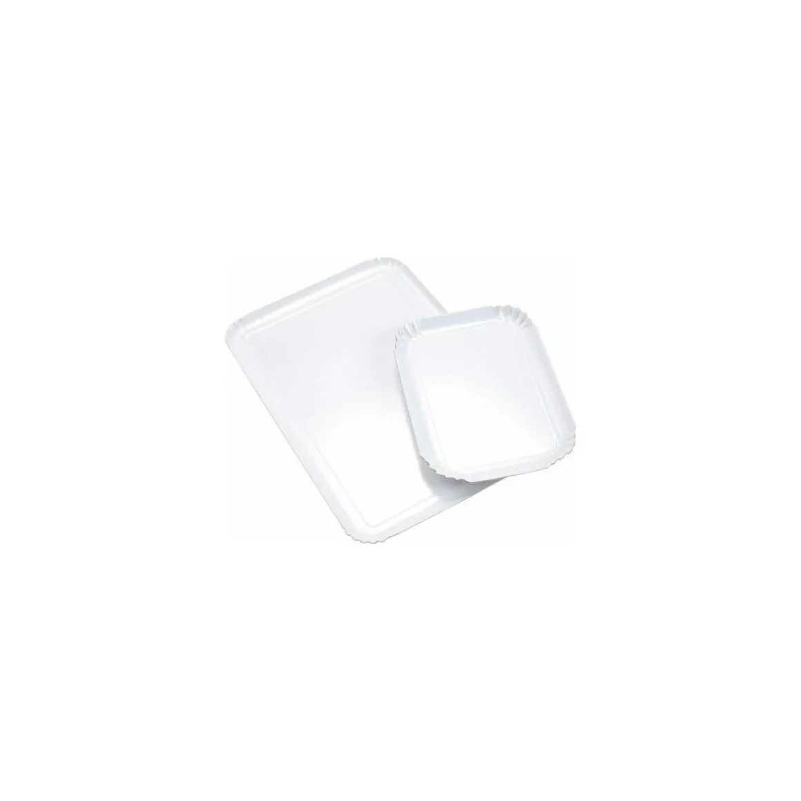 Plateau traiteur en carton 1 face blanc perle 28 x 19 cm - par 25