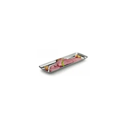Plateau traiteur rectangulaire métallisé 19 x 6 cm - par 20