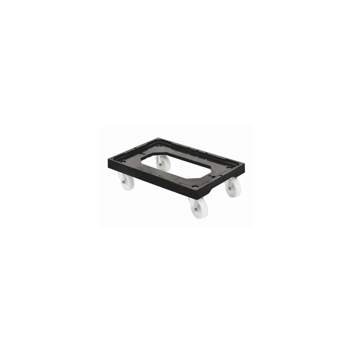 Plateforme roulante avec chape acier noire
